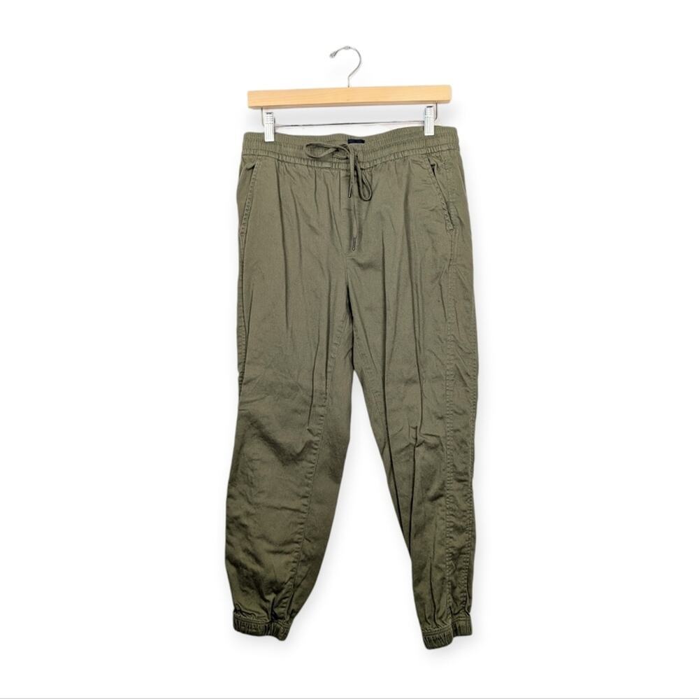 Gap Jogger Pants M Olive Green Drawstring Elastic Waist Casual Lounge Athleisure